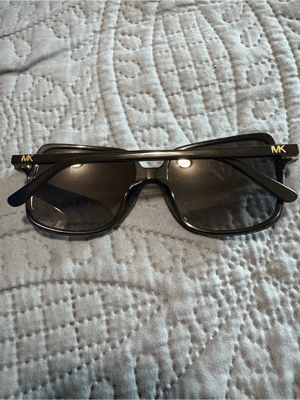 Michael Kors White Sunglasses Case with Black Sunglasses